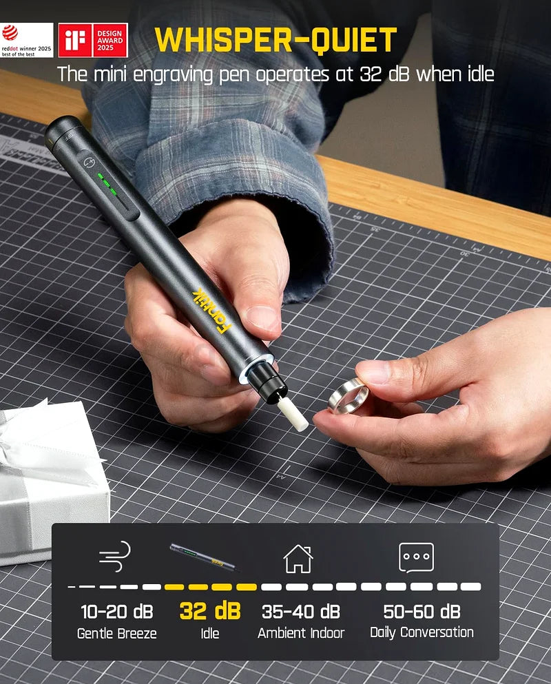 Rotary Tool Kit - 25,000RPM Brushless Motor, 5-Speed Precision Control, Portable Mini Engraver with 35 Accessories and 360° Magnetic RevoStor Hub, DIY Polishing Drilling Cutting
